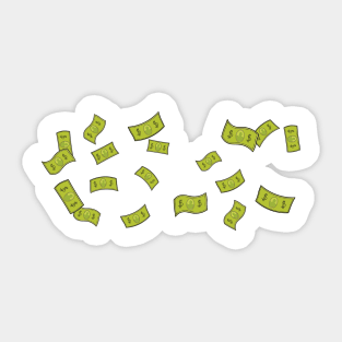 Raining Money Sticker